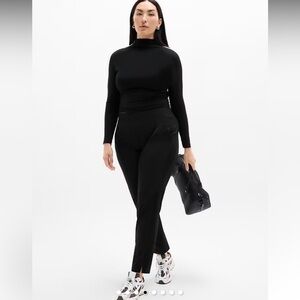 Athleta Brooklyn Ankle Pants Women’s Size 10 Black High Rise B4